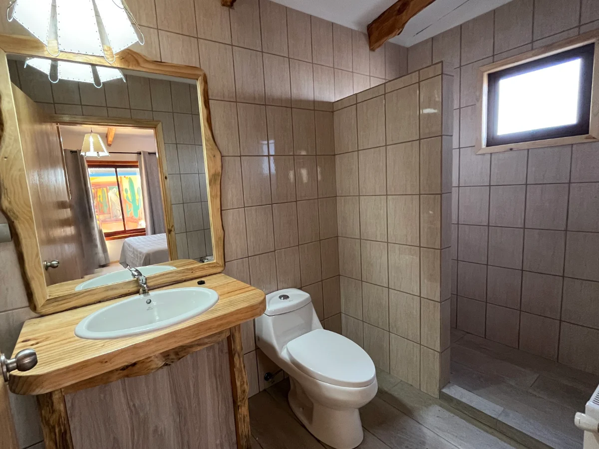Baño privado de una cabaña Alto Maquehue